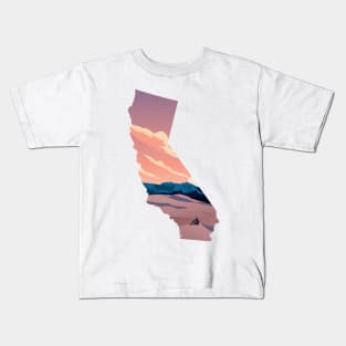 Death Valley National Park California State Border Art Kids T-Shirt